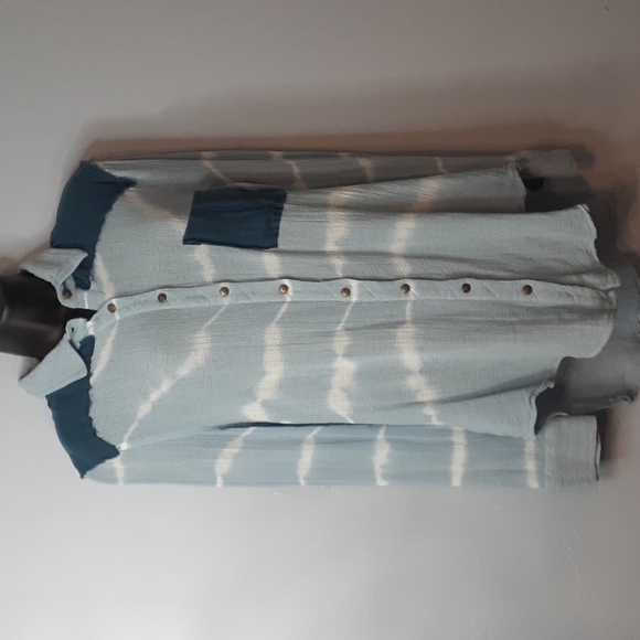 #137 💙FREE People Cotton Shirt - Picture 1 of 11